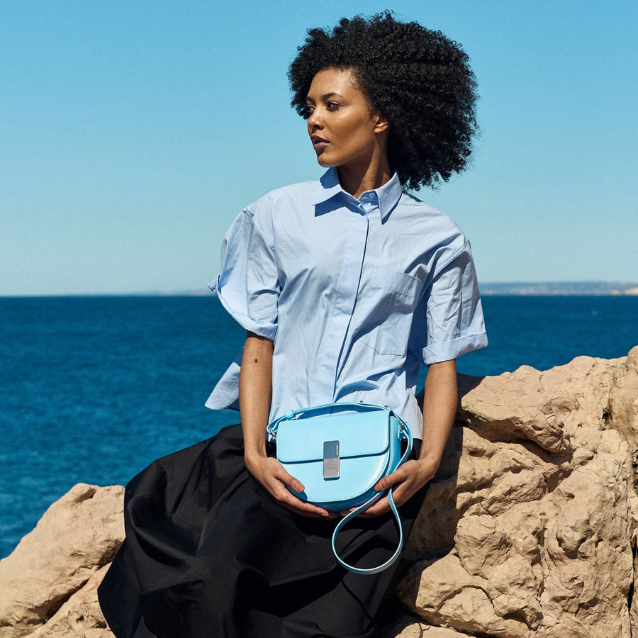 Sully Silver Edition - Cuir Box Bleu Clair Ateliers Auguste