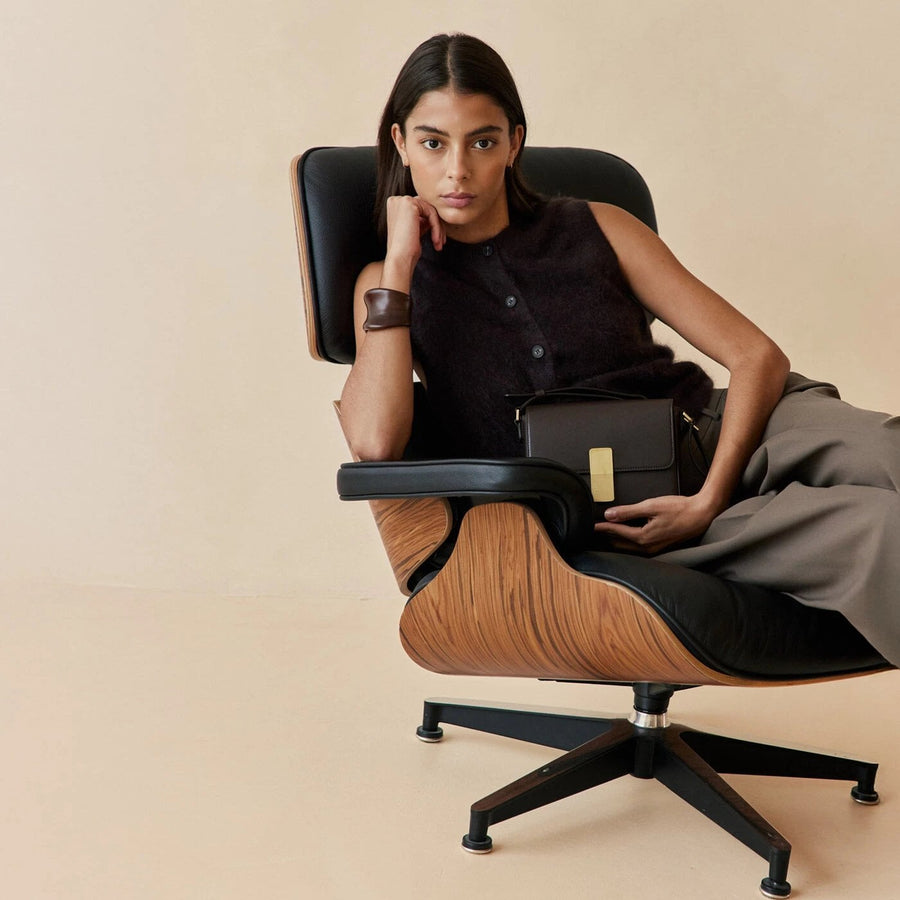 Mini Monceau Gold Edition - Cuir Box Chocolat Ateliers Auguste